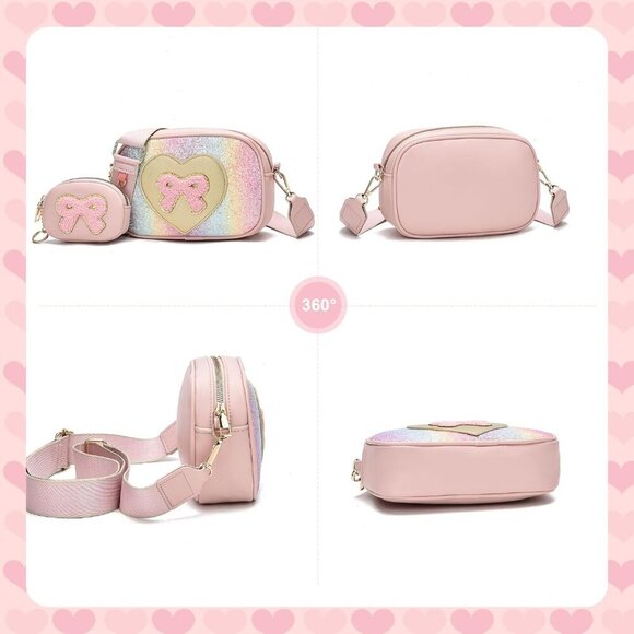 Girls Purse for Kids Small Crossbody Bag Gift Toddler Wallet Jewelry - Picture 5 of 9